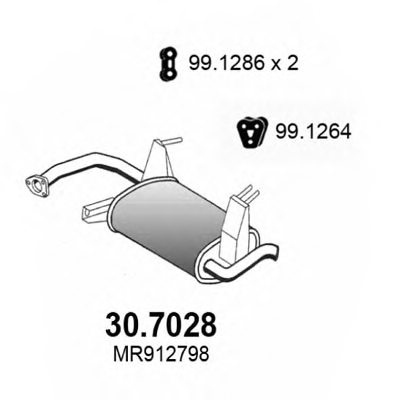 ASSO 30.7028 End Silencer